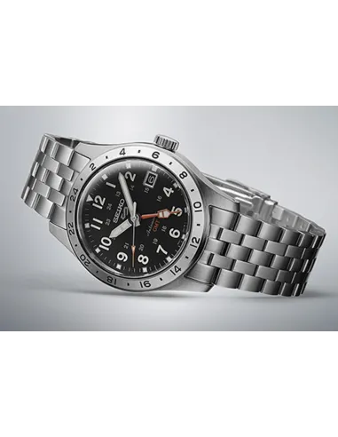 reloj automático hombre Seiko 5 Sports GMT SSK023 Field Style 39.4mm 100m WR  4R34 correa de acero