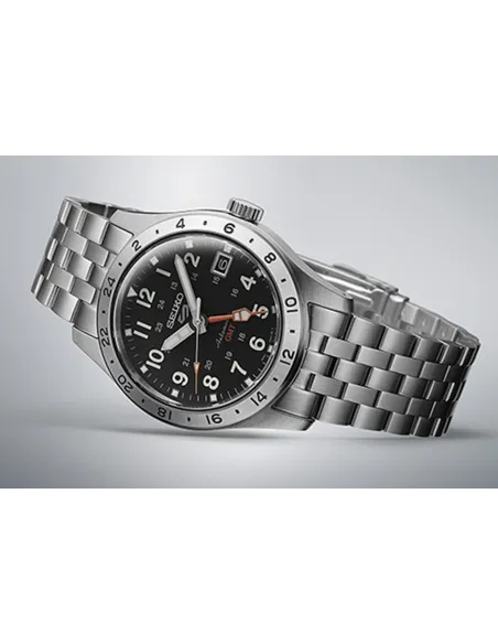 reloj automático hombre Seiko 5 Sports GMT SSK023 Field Style 39.4mm 100m WR  4R34 correa de acero