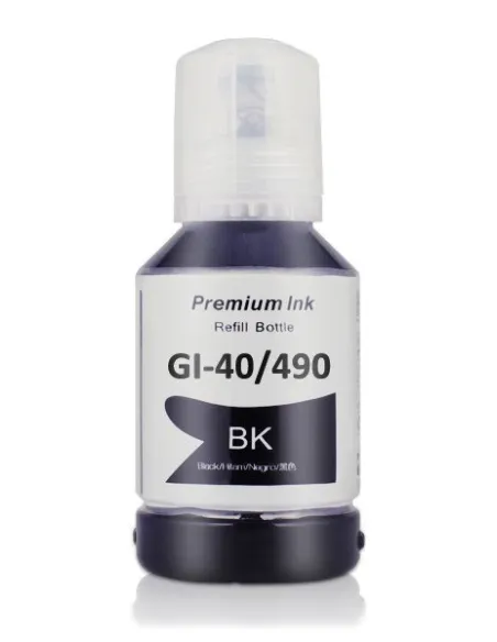 Botella de Tinta Compatible Canon GI40 Negro - GI40PGBK / 3385C001 Pixma G5040 G6040 G7040 GM2040