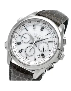 reloj aviador radiocontrol solar Seiko Dolce  SADA039 JDM “Flight Expert” 41.7mm 100m WR cristal de zafiro correa de cocodrilo