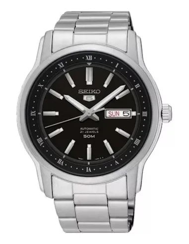 reloj automático hombre Seiko 5 SNKP11K1 42mm 50m WR correa de acero