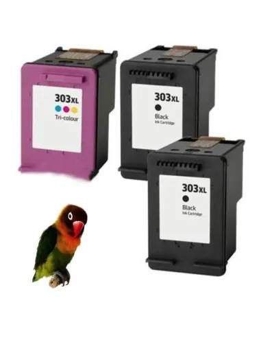 3 tintas compatibles para  HP 303xl HP Envy Photo 6230  7130 7134 7830 7855