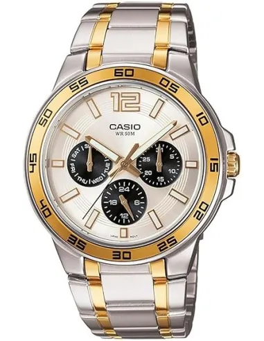 Reloj Hombre Casio Mtp-1300sg-7a correa de acero inoxidable