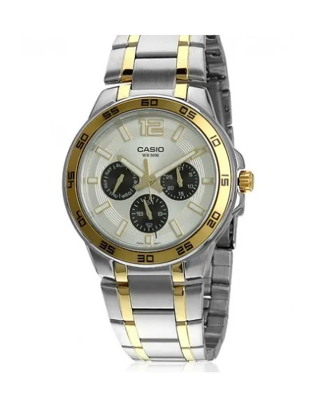 Reloj Hombre Casio Mtp-1300sg-7a correa de acero inoxidable