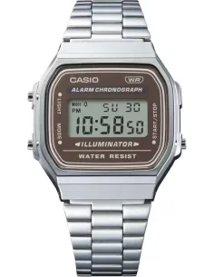 copy of Reloj Casio Vintage A168WA-3A correa acero inoxidable alarma luz 2