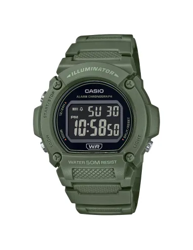 reloj deportivo hombre Casio W-219HC-3BV 50m WR 47.1mm Iluminación LED alarma cronógrafo