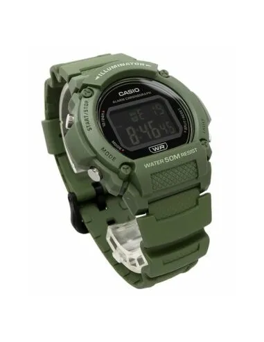 reloj deportivo hombre Casio W-219HC-3BV 50m WR 47.1mm Iluminación LED alarma cronógrafo