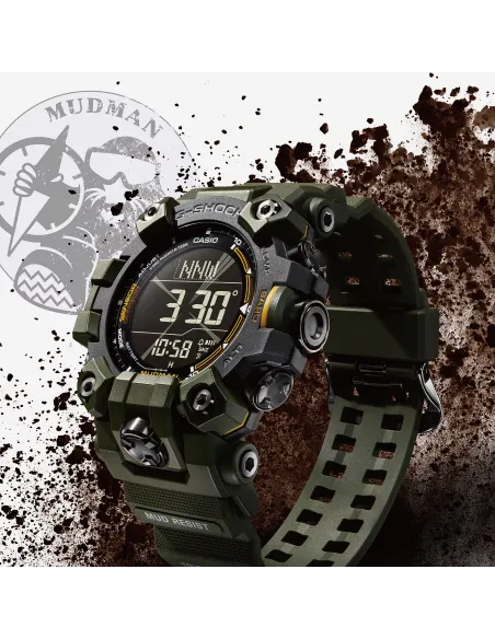 reloj deportivo hombre Casio G-Shock Mudman Master of G GW-9500-3 200m WR resistente a los golpes Barómetro Brújula digital