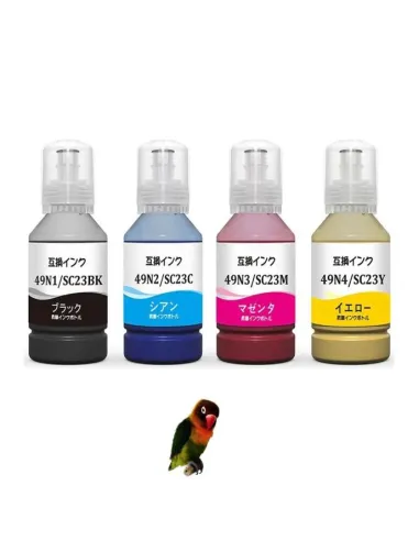 4 tintas Compatibles Sublimación para Epson SC23 SC-23 Botellas de Tinta Sublimación para SureColor SC-F100, SC-F500, SC-F501