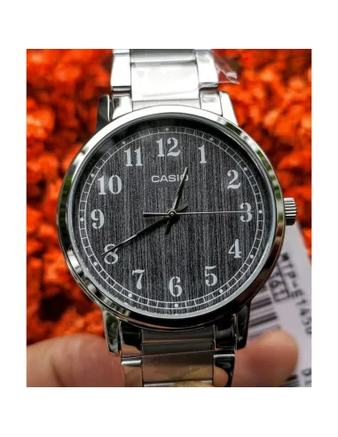 Reloj Casio MTP-E145D-1B correa de acero inoxidable