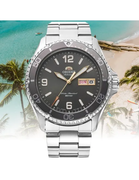 reloj automático buceo hombre Orient Kamasu RA-AA0819N 41.8mm 200m WR cristal de zafiro correa de acero