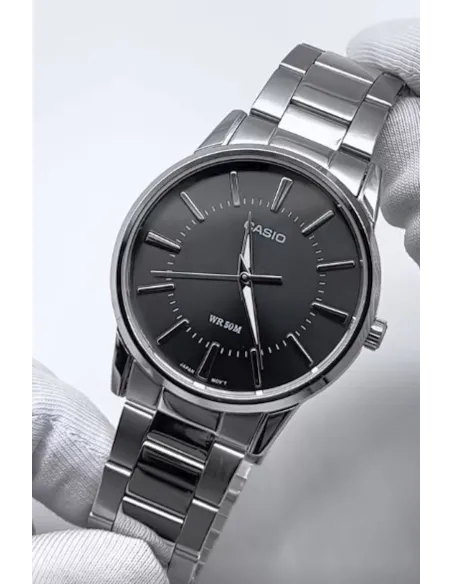 reloj clásico hombre Casio MTP-1303PD-1A 40mm 50m WR  correa de acero Cierre de triple pliegue