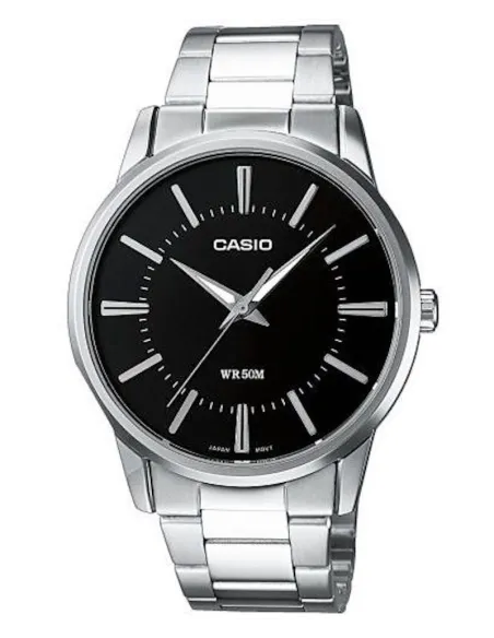 reloj clásico hombre Casio MTP-1303PD-1A 40mm 50m WR  correa de acero Cierre de triple pliegue