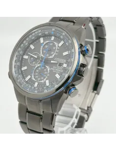 radio-control hombre Citizen Eco-Drive A-T AT8027-55H 43mm 200m WR cristal de zafiro Calendario perpetuo 2