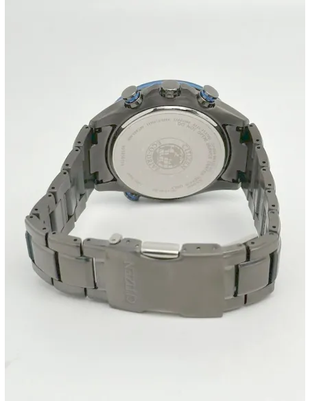 radio-control hombre Citizen Eco-Drive A-T AT8027-55H 43mm 200m WR cristal de zafiro Calendario perpetuo