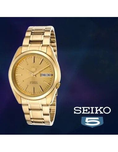 reloj unisex automático Seiko 5 SNKL48K1 38mm 30m WR correa de acero Calibre 7S26