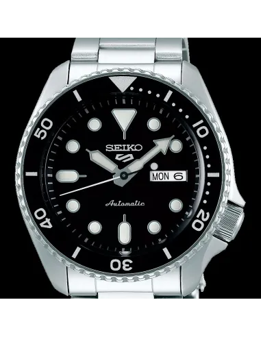 reloj deportivo hombre Seiko 5 Sports SRPD55K1 42.5mm 100m WR correa de acero