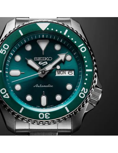 reloj automático buceo hombre Seiko 5 Sports SRPD61K1 42.5mm 100m WR correa de acero