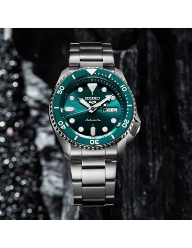 reloj automático buceo hombre Seiko 5 Sports SRPD61K1 42.5mm 100m WR correa de acero