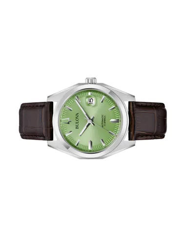 reloj automático hombre Bulova Surveyor 96B427 39mm cristal de zafiro correa de cuero