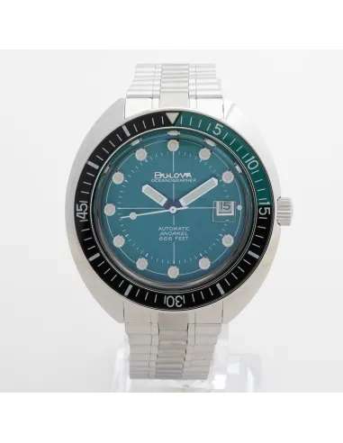 reloj automático buceo hombre Bulova Devil Diver Oceanographer 96B322 dial verde 44mm 200m WR Cristal de Zafiro