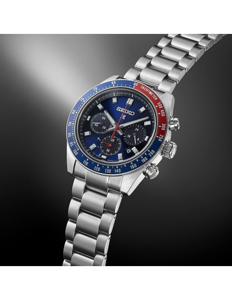 solar hombre Seiko Prospex SpeedTimer SBDL097 JDM  41.4mm 100m WR cristal de zafiro anti-reflejos