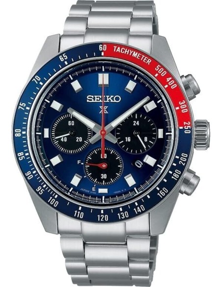 solar hombre Seiko Prospex SpeedTimer SBDL097 JDM  41.4mm 100m WR cristal de zafiro anti-reflejos