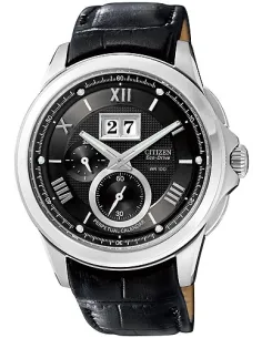 Citizen Eco-Drive  BT0001-12E 45mm 100m WR Calendario Perpetuo correa de cuero movimiento Eco-Drive