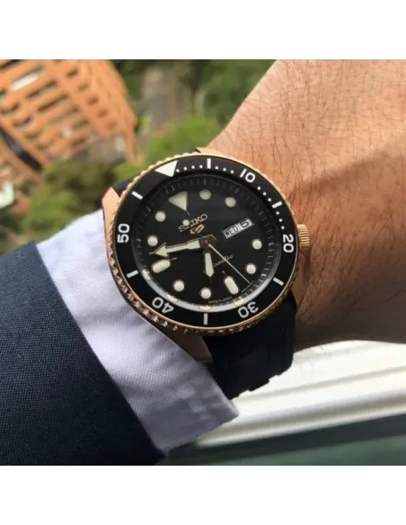 reloj automático hombre Seiko 5 Sports SKX Style SRPD76K1 42.5mm 100m WR correa de silicona