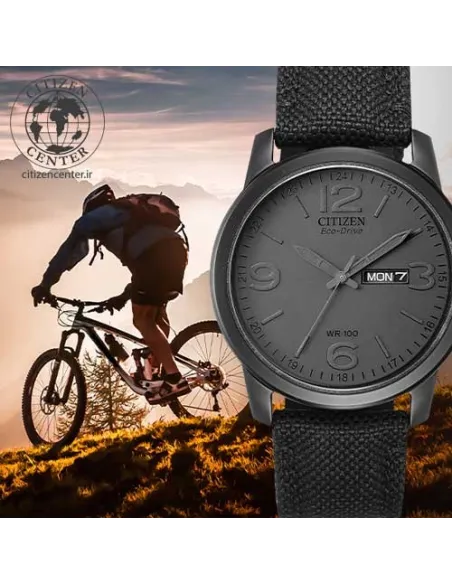 reloj militar hombre Citizen Eco-Drive Chandler BM8475-00F 42mm 100m WR correa de tela