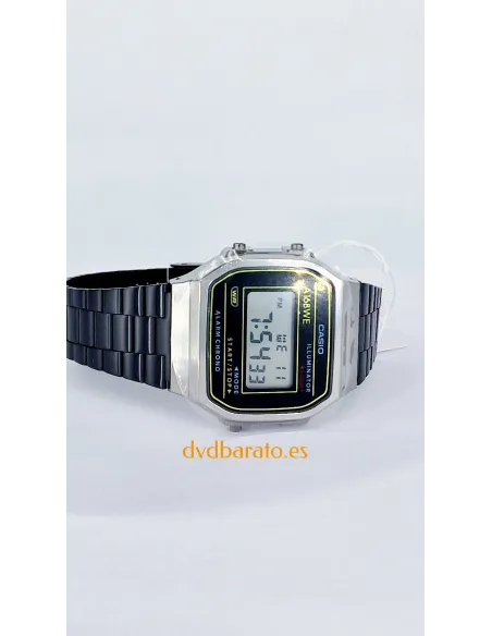 reloj unisex digital vintage Casio A168WEHB-1AJF  38.6 × 36.3mm alarma cronógrafo batería 7 años