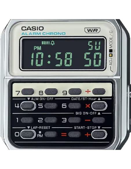 reloj calculadora CASIO CA-500WE-7BJF 43,2 × 34,4mm  cronómetro alarma Hora Mundial