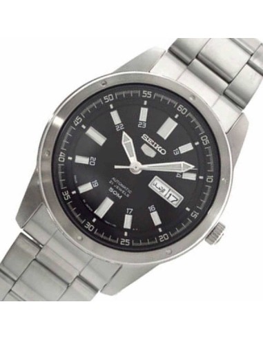 reloj automático hombre Seiko 5 SNKN13J1 42mm 50m WR Hecho en Japón correa de acero 7S26