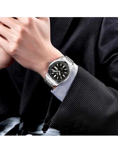 reloj automático hombre Seiko 5 SNKN13J1 42mm 50m WR Hecho en Japón correa de acero 7S26