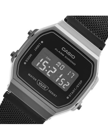 Reloj Casio Colecction Vintage Iconic a168wemb-1b gun metal correa de acero inoxidable