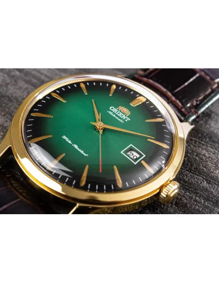 reloj hombre automático Orient Bambino FAC08002F verde cuero