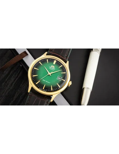 reloj hombre automático Orient Bambino FAC08002F verde cuero