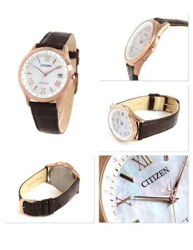reloj titanio radio-control hombre Citizen Exceed CB1112-07W JDM 38mm Cristal de zafiro