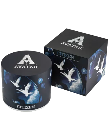 reloj hombre Citizen Eco-Drive Avatar Pandora AW2060-02W 42mm 100m WR correa de cuero