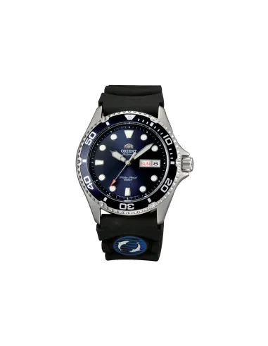 reloj hombre automático Orient Mako Ray II  FAA02008D dial azul correa goma