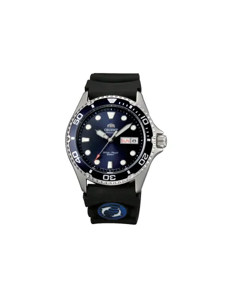 reloj hombre automático Orient Mako Ray II  FAA02008D dial azul correa goma