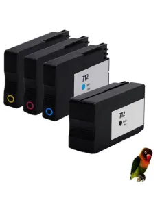 4 Tintas Compatibles HP 712 HP 712XL Cartuchos de Tinta para HP DesignJet Studio 24 / 36 - DesignJet T210 / T230 / T250 / T630 /