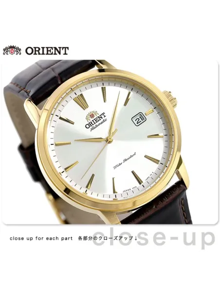 reloj automático hombre Orient Simphony III RA-AC0F04S dial blanco 41.5mm correa cuero (admite cuerda manual) 50m water resist