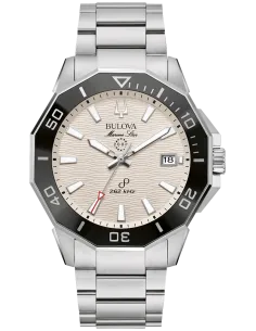 Bulova Marine Star Precisionist  96B426 262Hz 200m WR cristal de zafiro correa de acero