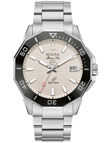Bulova Marine Star Precisionist  96B426 262Hz 200m WR cristal de zafiro correa de acero