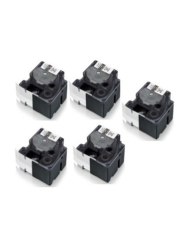 cinta Compatible Dymo 18445 / S0718620 Negro / Blanco para Dymo Rhino 4200, 5200, 5000, 6000