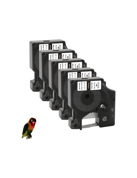 5 Dymo 18444 compatible cinta rotuladora S0718600 Cartucho de etiquetas para impresora DYMO RHINO, 18444 Compatible con cinta de